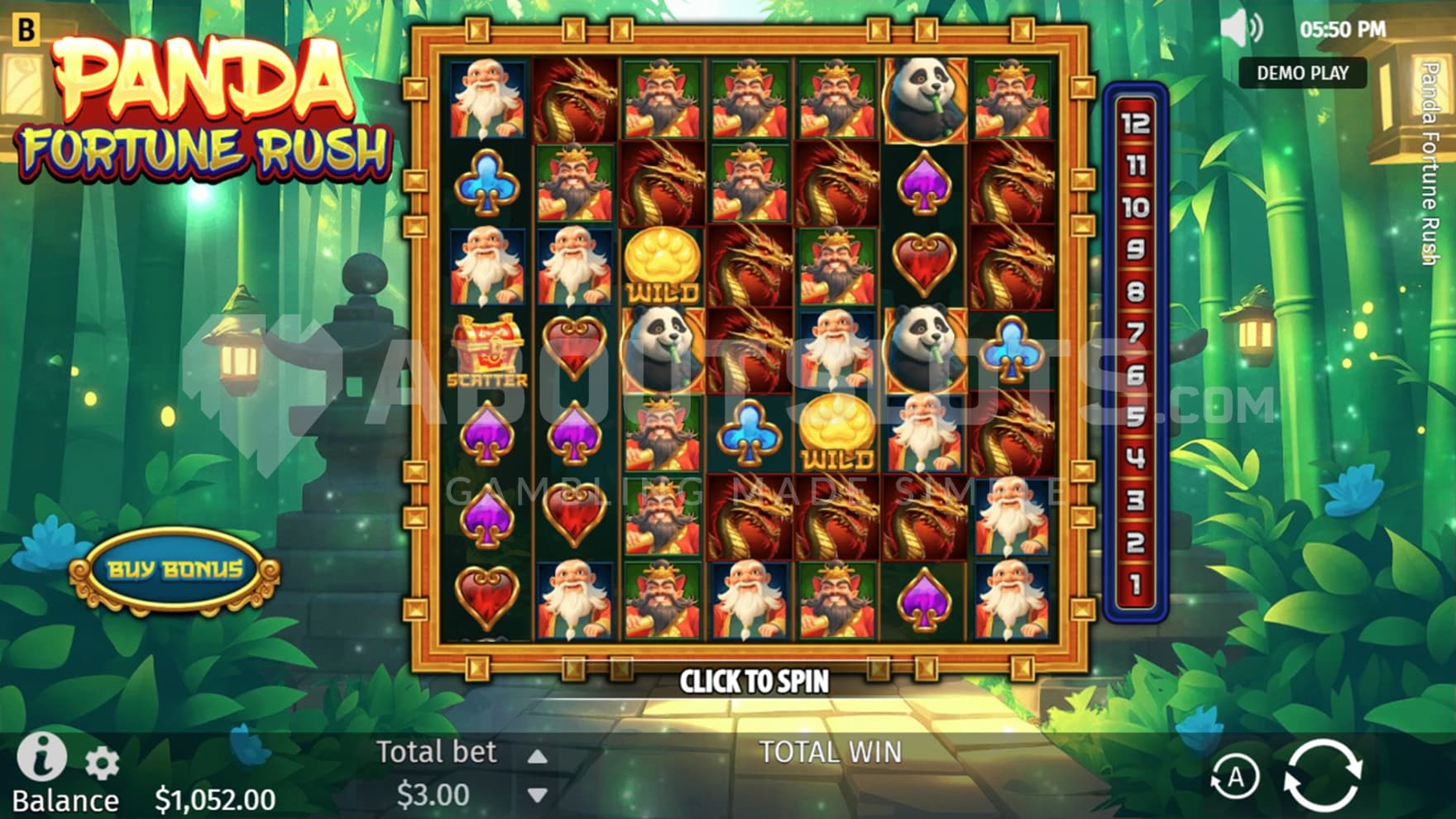 Scatter Meter on right side