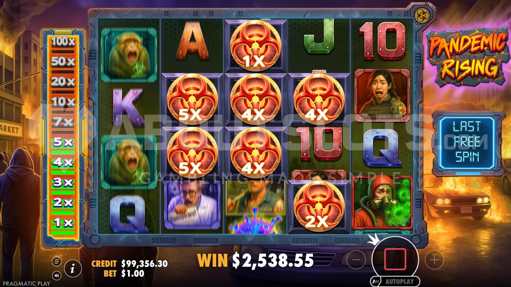 Wilds and Multipliers comes together to form an extremely volatile bonus game