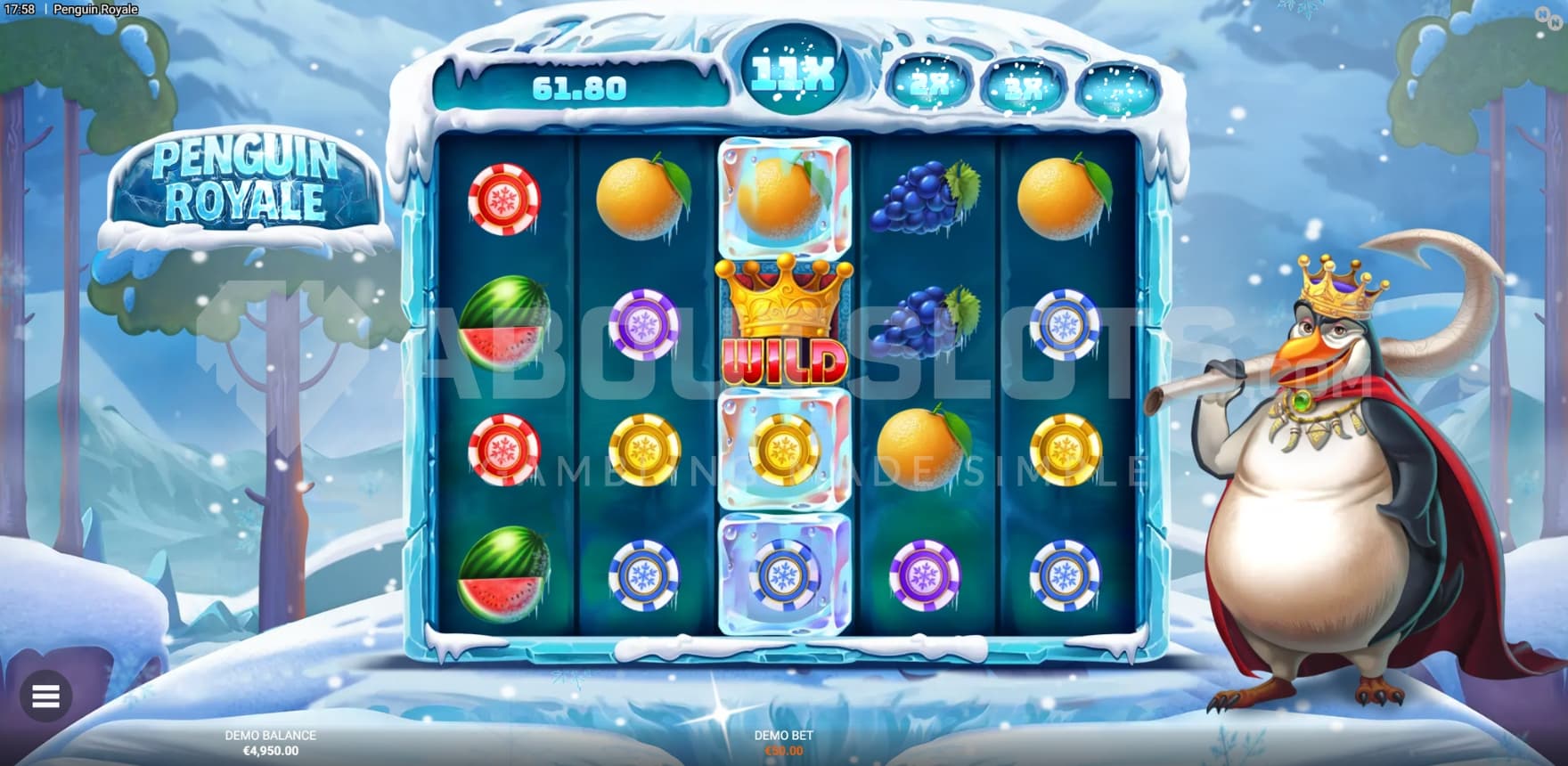 Frozen Symbols on reel 3