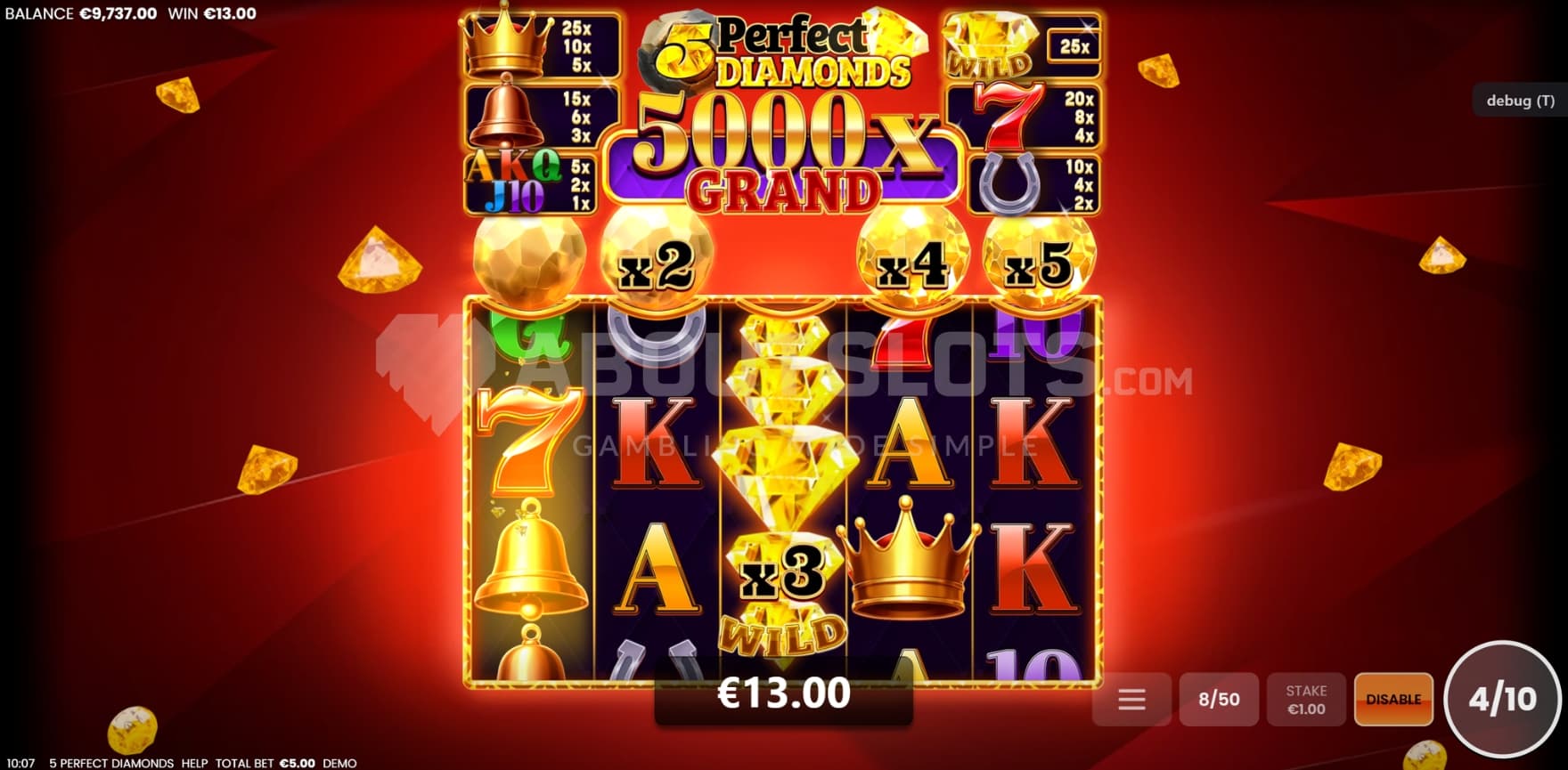 Big Wild Multiplier on reel 3