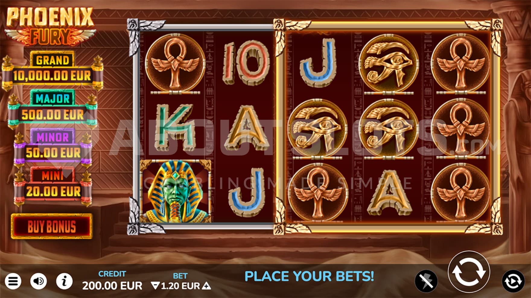 Jackpots on left side