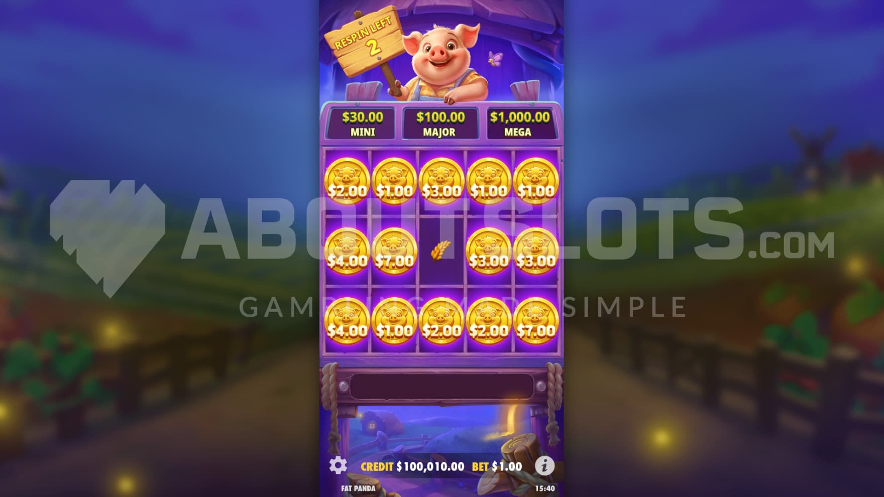 Gold Coins crowd the reels druing the Money Respins