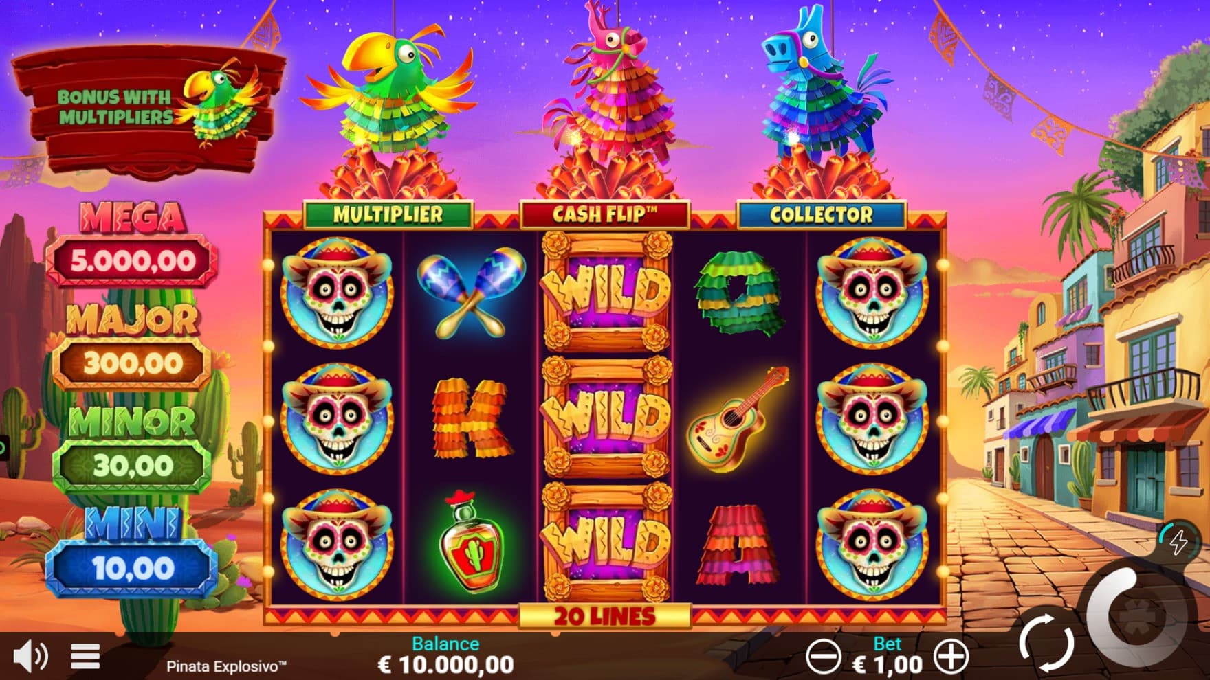 Jackpots on left side