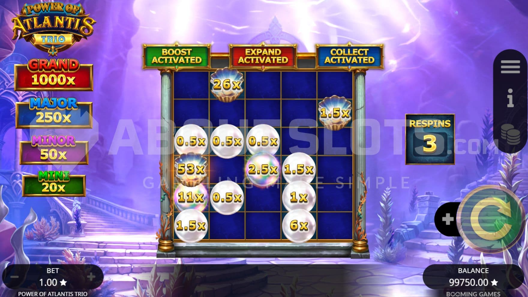3 Respins left