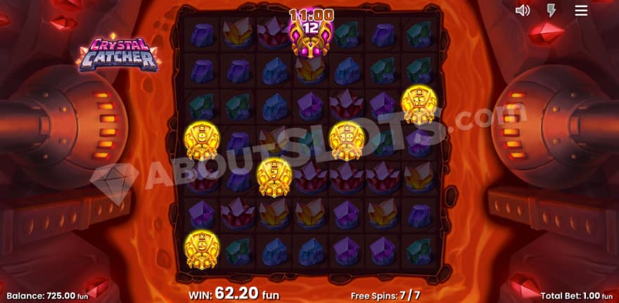 Free Games with a 12X wild beetle and five wild golden beetles.