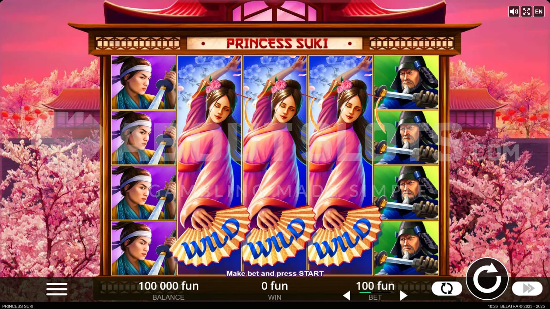 The princess Expanded wilds has taken over the middle reels