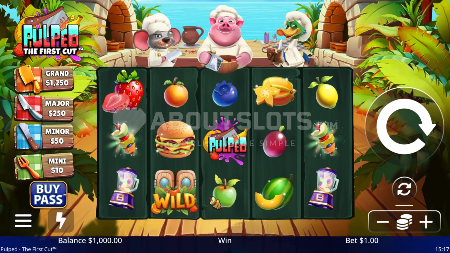 Jackpot on left side