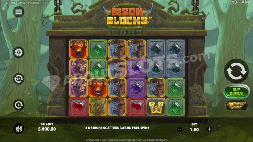 Base game with big trees in the background.