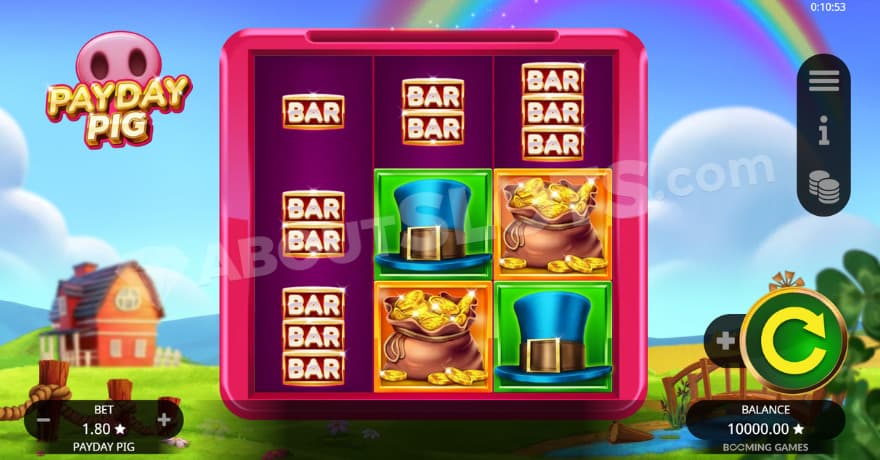 Base game where you can see a rainbow in the background.