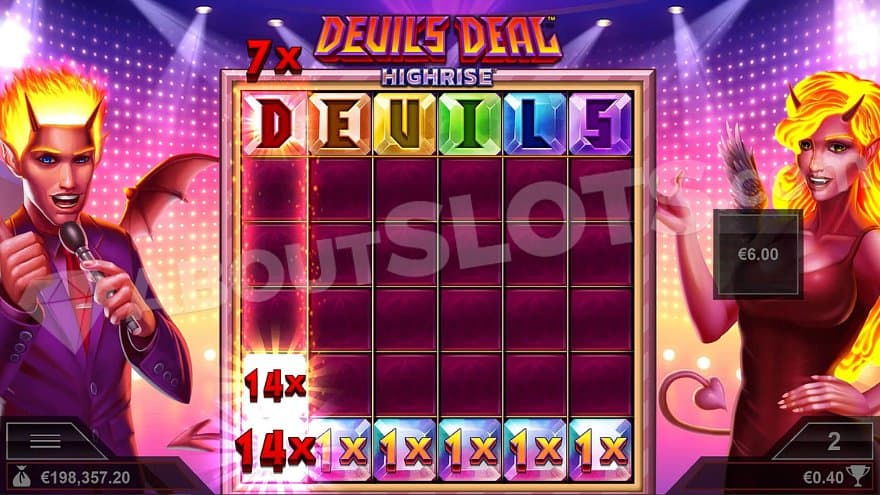 Multiplier Scatter Symbols on the reels in the bonus game.