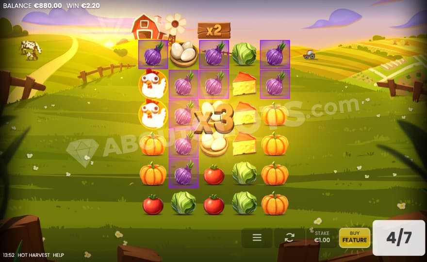 Bonus game where a 3X multiplier is applied to a win.