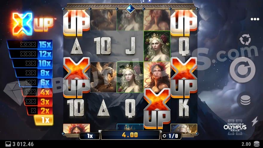 Red Scatter Symbols on reels 1, 4, and 5 trigger the Free Spins.