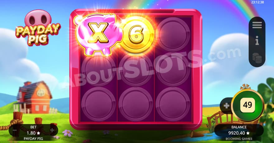 Piggy Factor Re-Spin feature taking place.