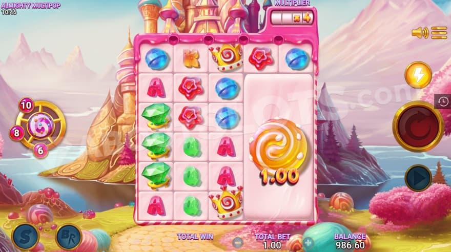 A big super symbol on the last two reels.