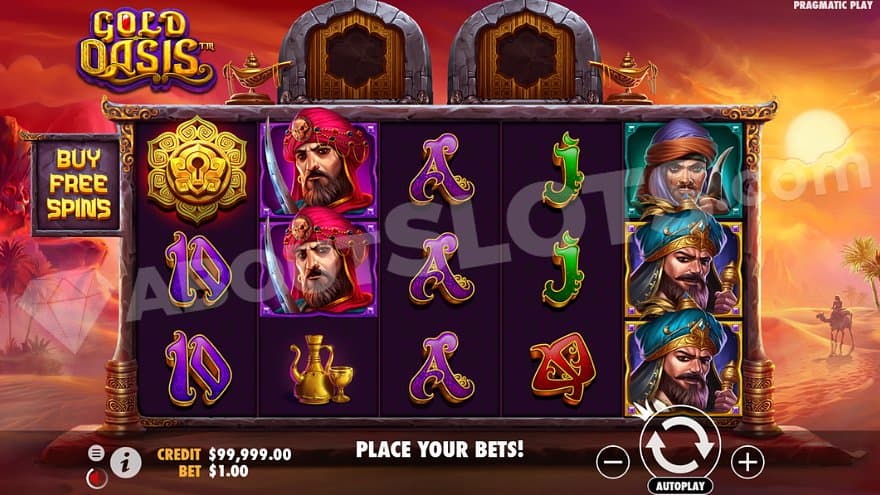 A casino slot in a desert.