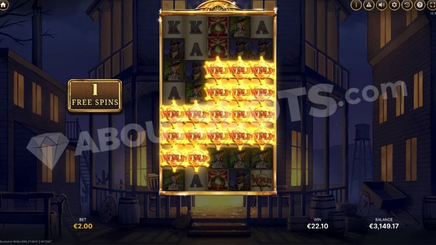 A screenshot of the Free Spins feature