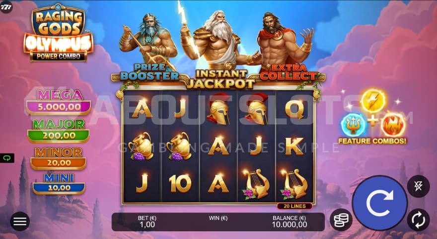 Mega Jackpot on the left of the reels