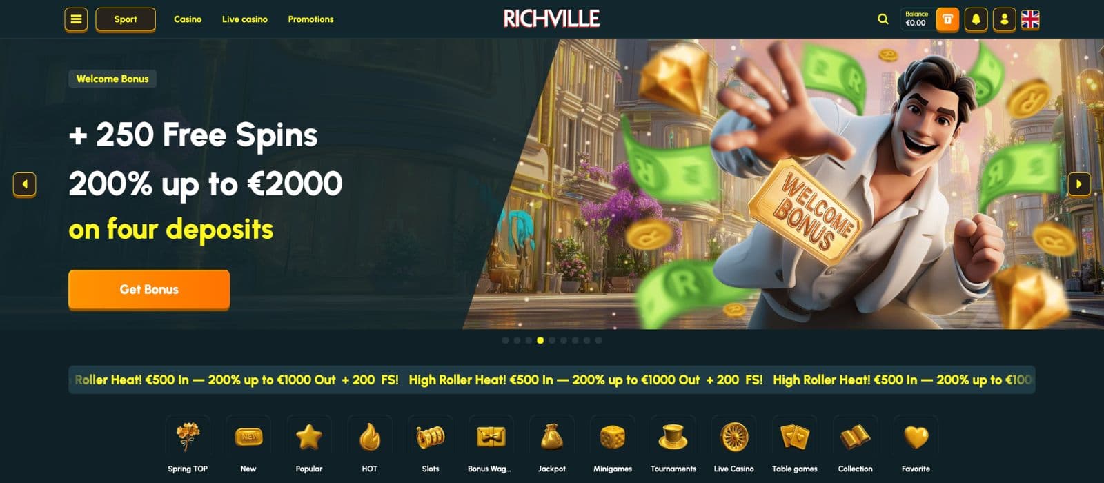 Rich Ville Casino Review for Canadian Players