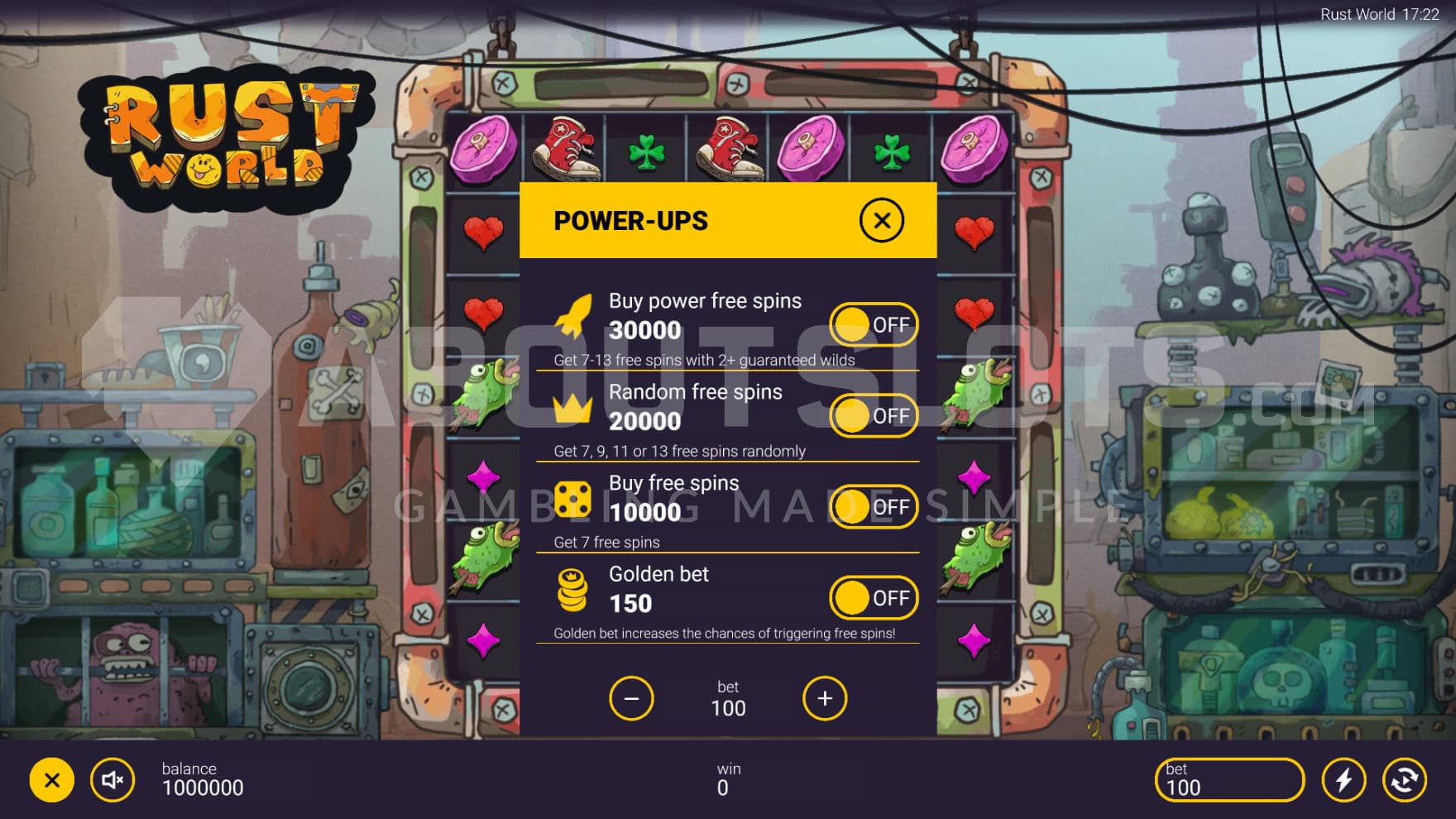 The feature buy comes with multiple options and a ante bet option