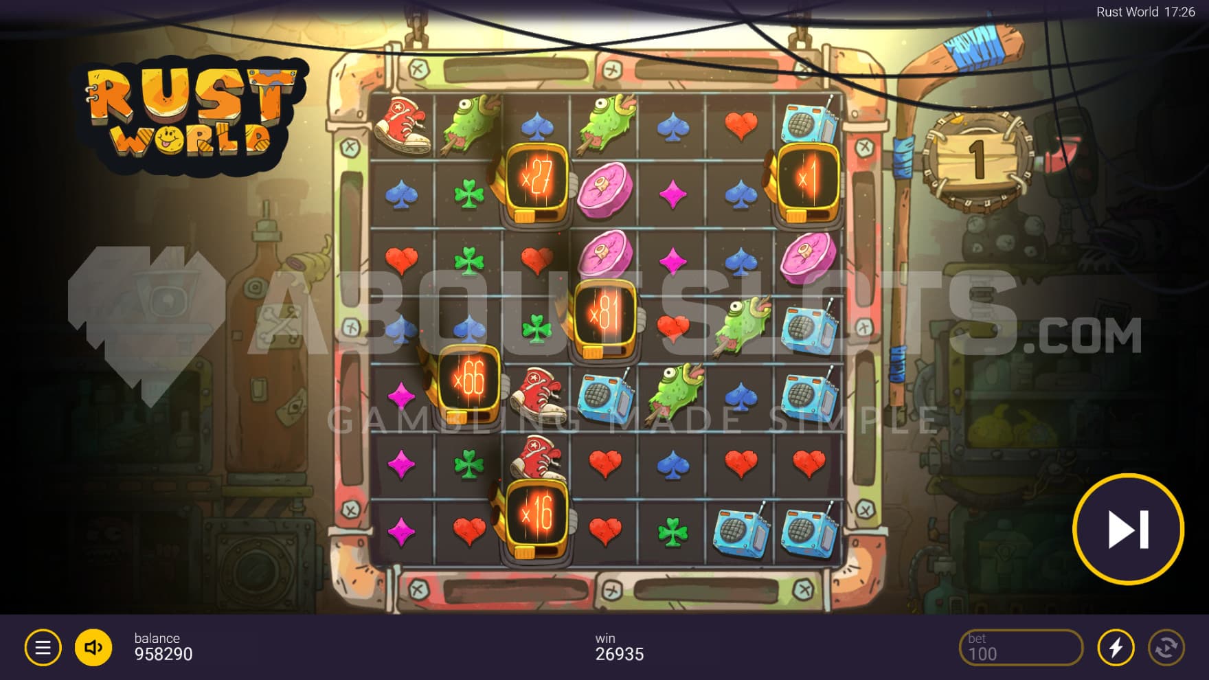 Wild Multipliers stay sticky and don't reset between spins in the bonus game