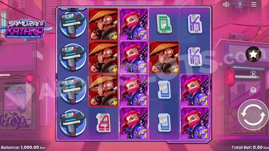 A casino slot with a Japanese cyberpunk style.