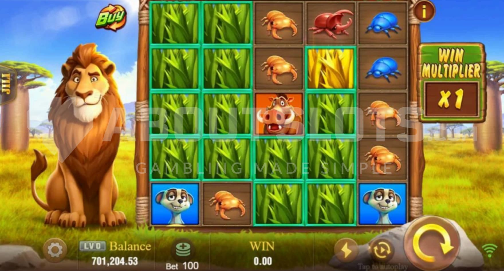 Mystery Symbol on reel 1, 2, 3 and 4