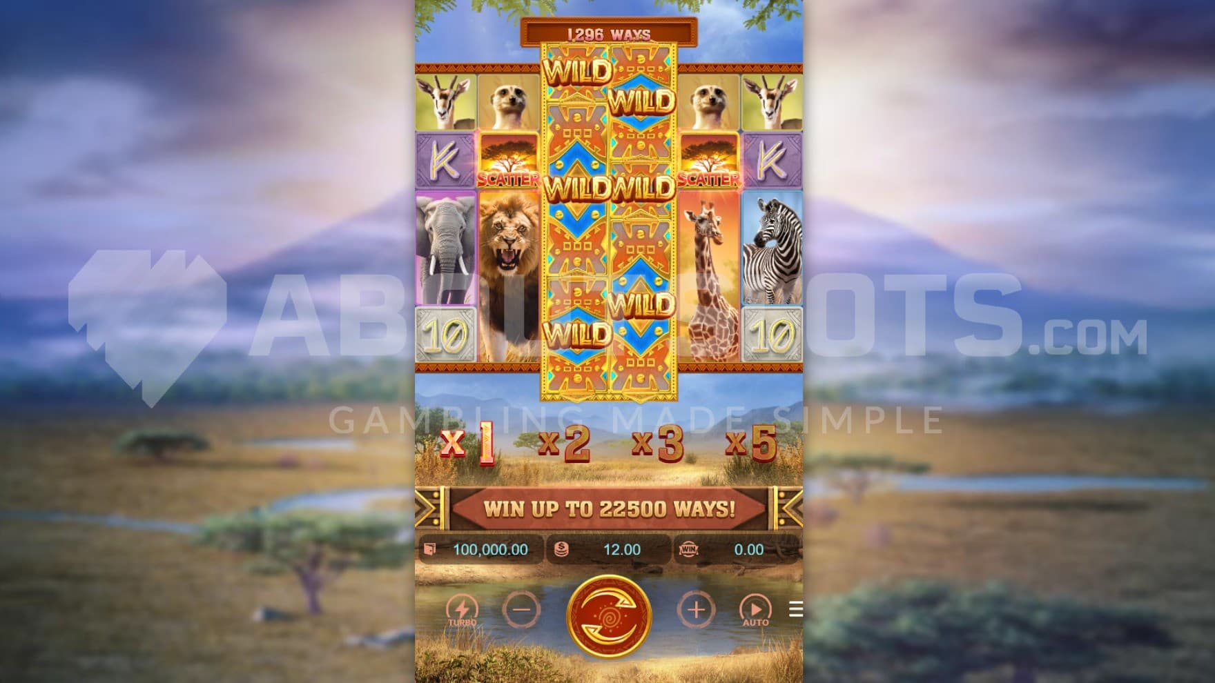 African savanna as backdrop