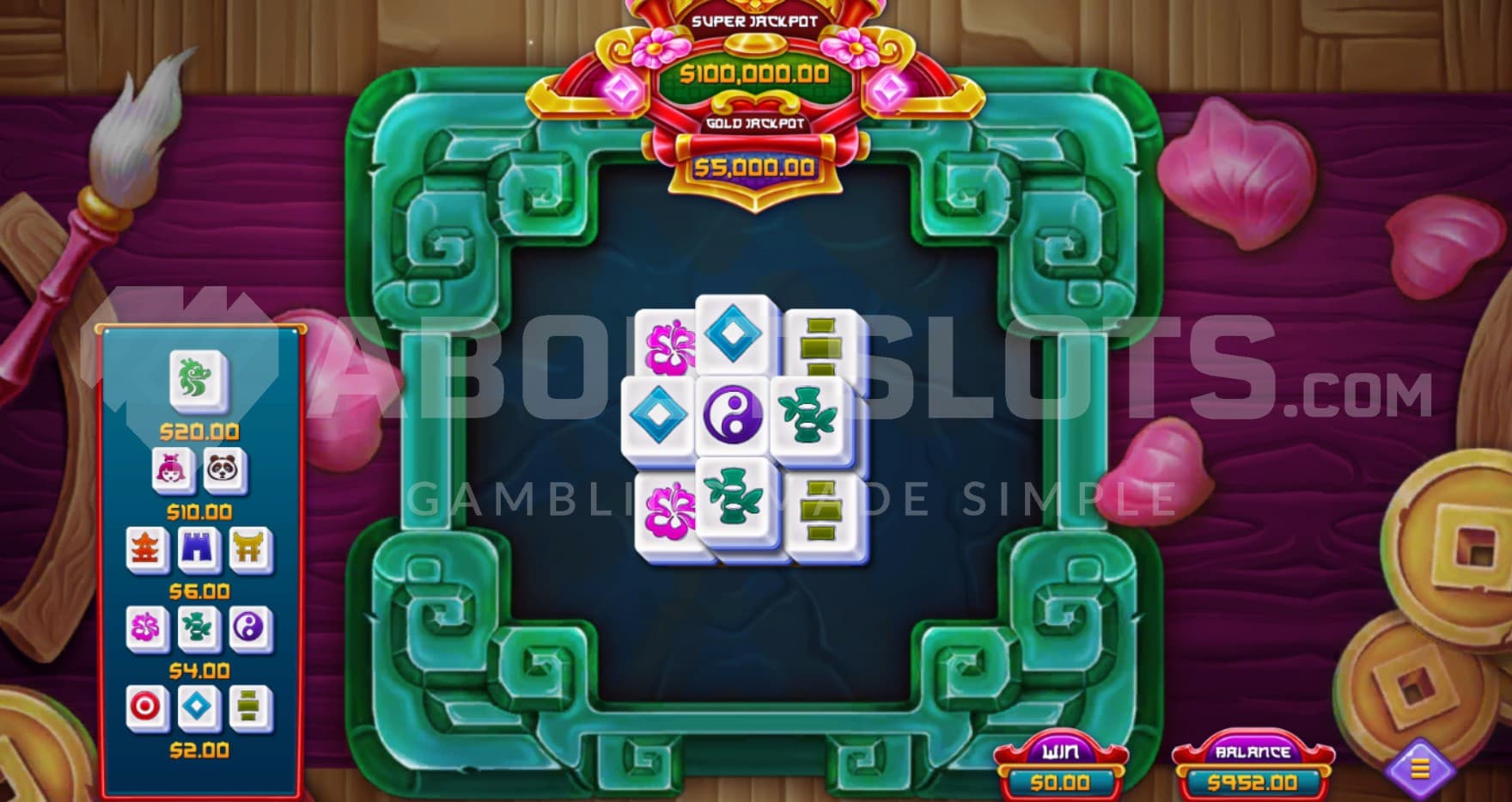 Cash Prizes on left side