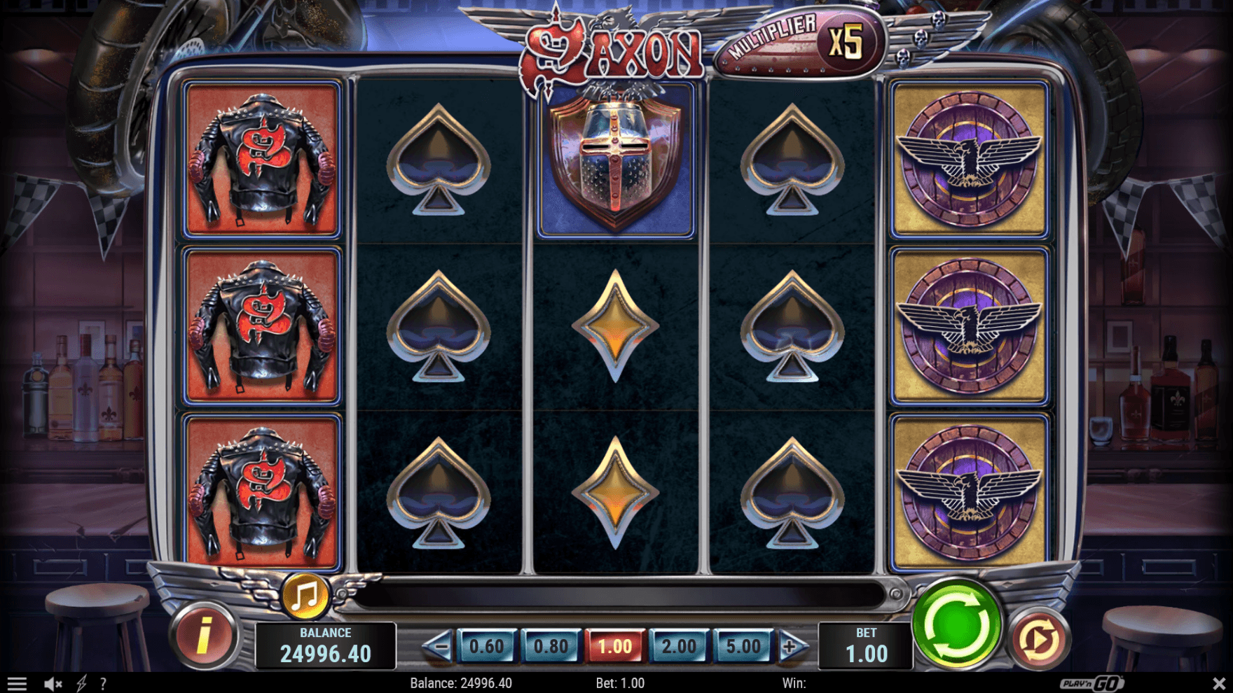 4 Full Stacks of symbols grant you a 5x multiplier