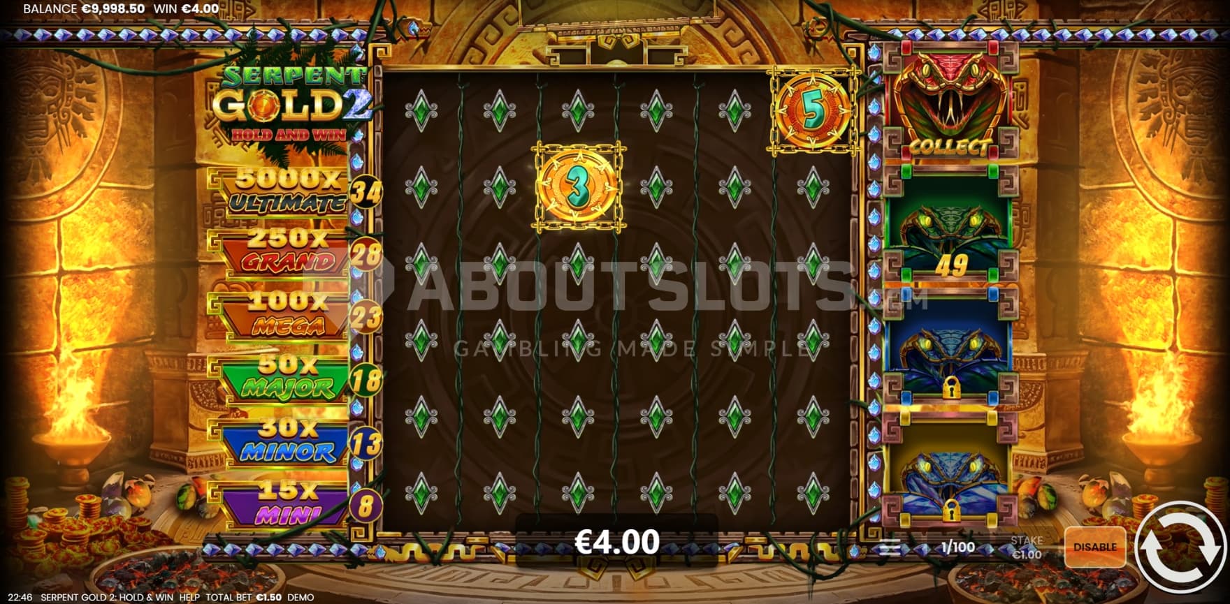 Jackpot Meter on left side