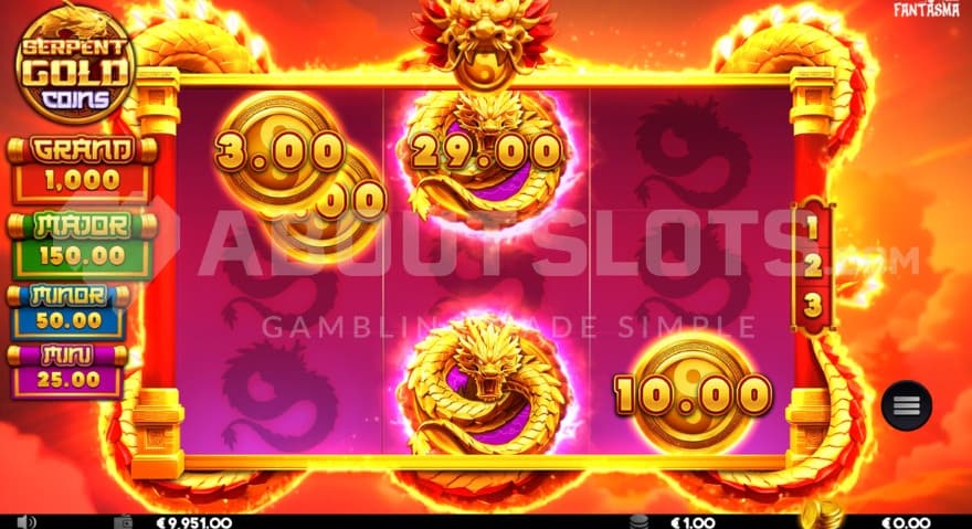 Scatter Symbols with cash value on reel 1 and 3