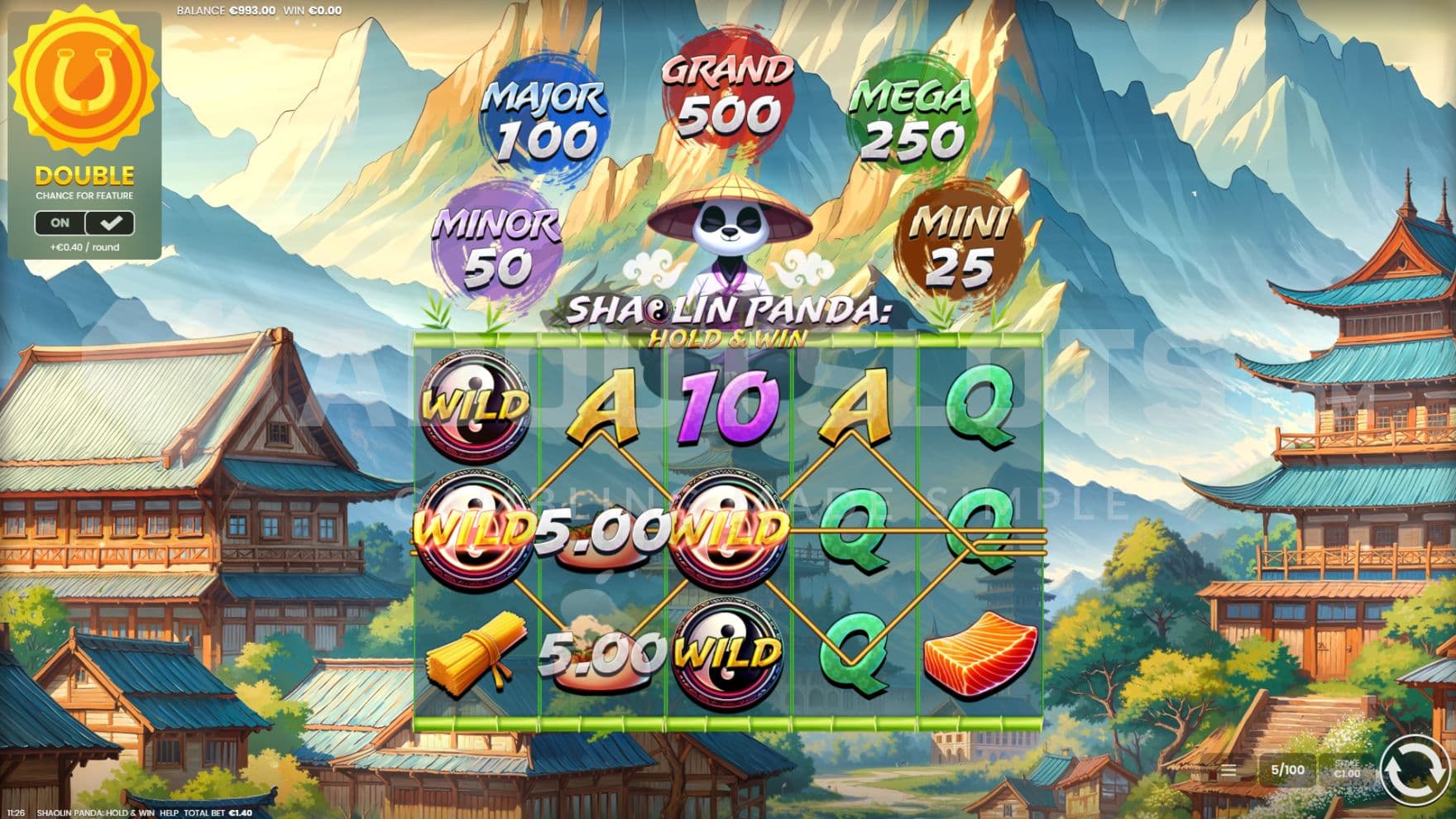 Wild Symbols on reel 1 and 3