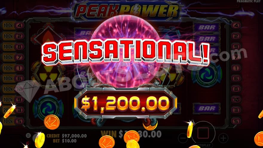 An image of the big win screen