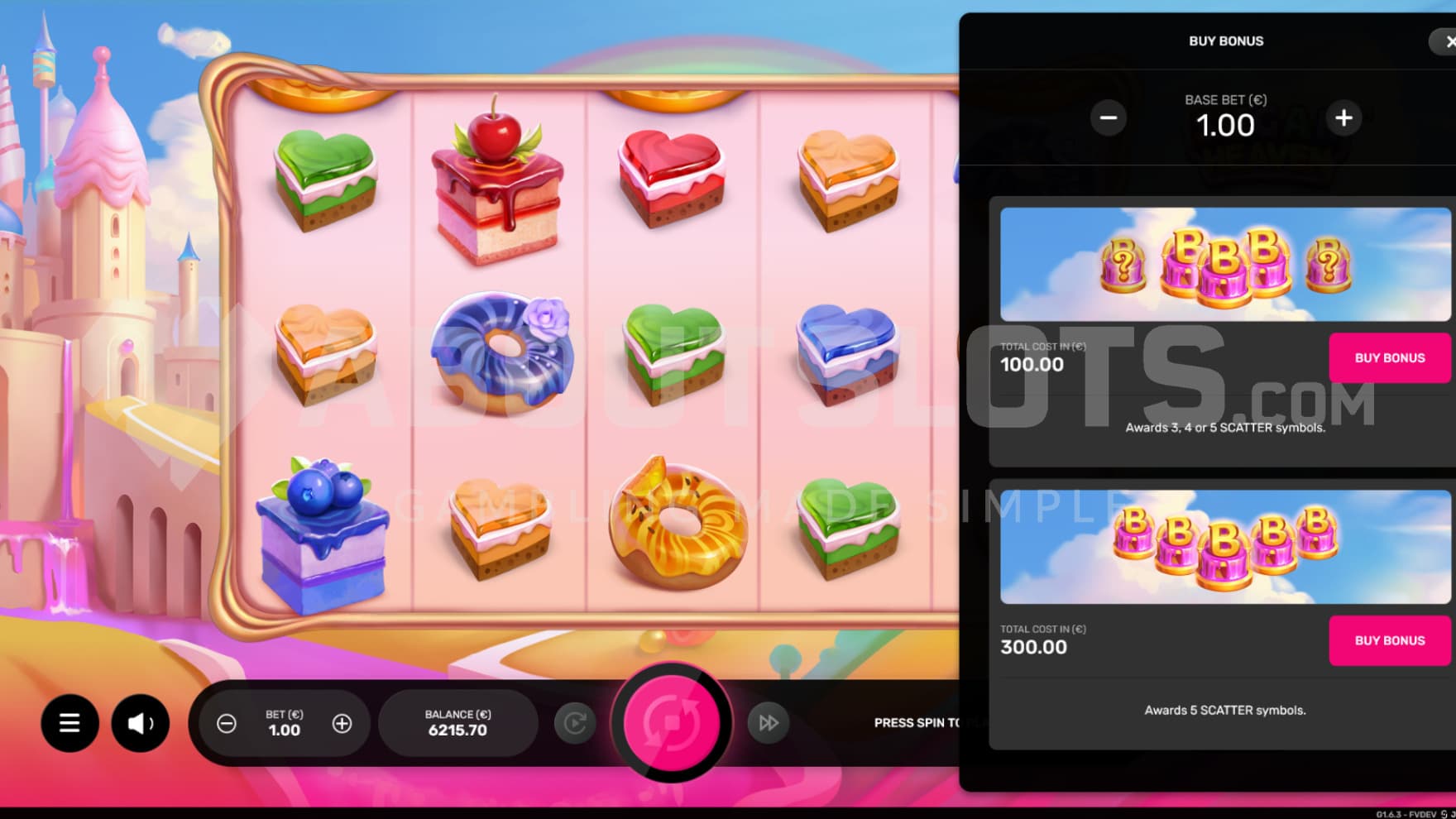 A feature Buy sign pops out of the right hand sign