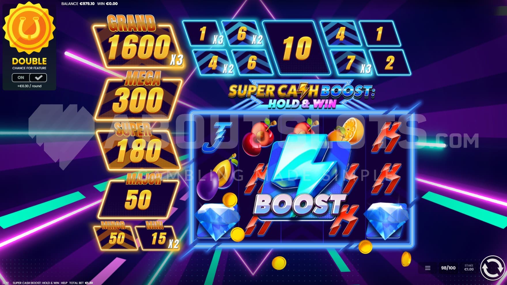 Cash Prize above reels