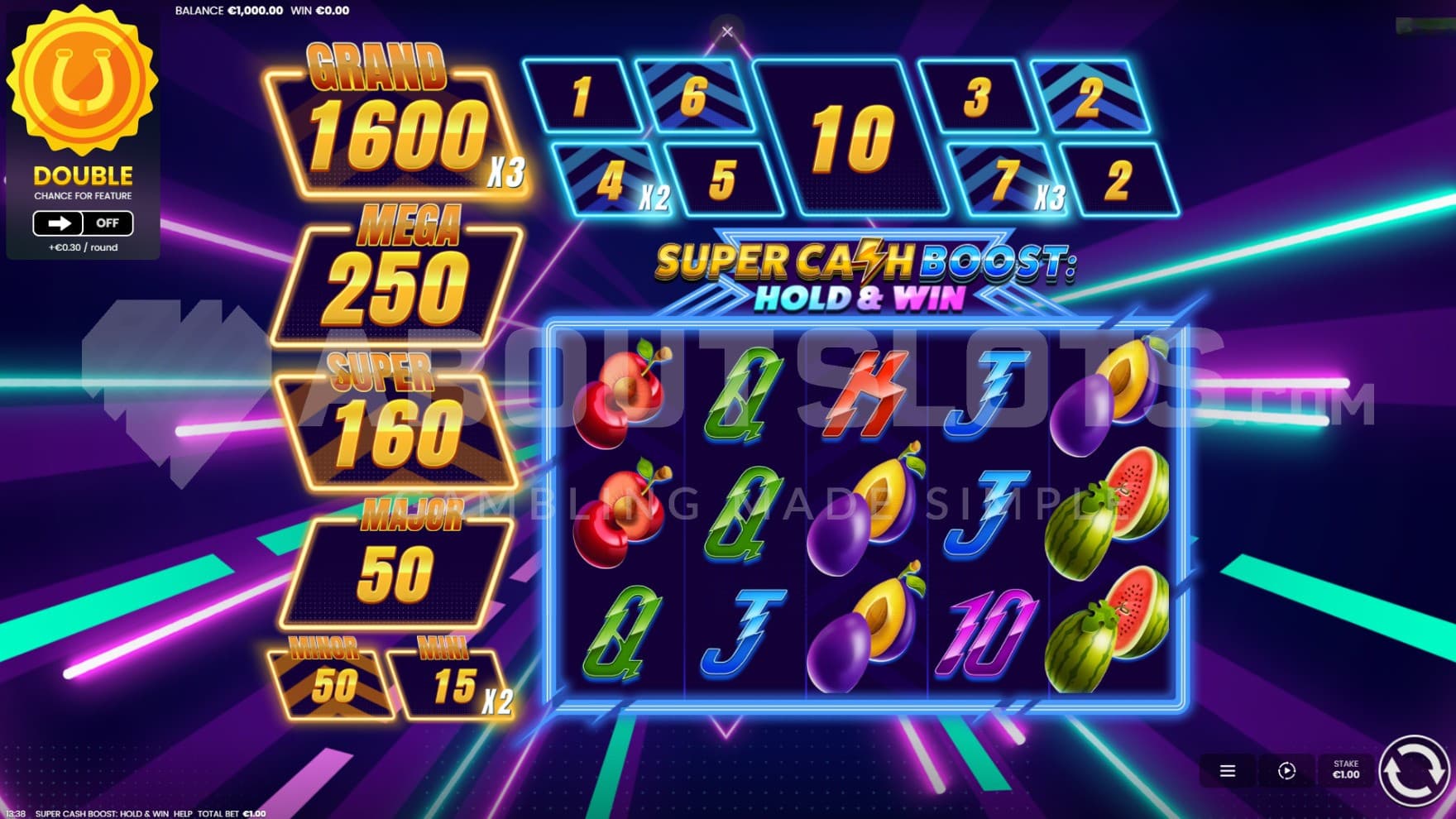 Jackpots on left side