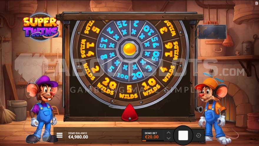 Wheel stops at 5 Wilds