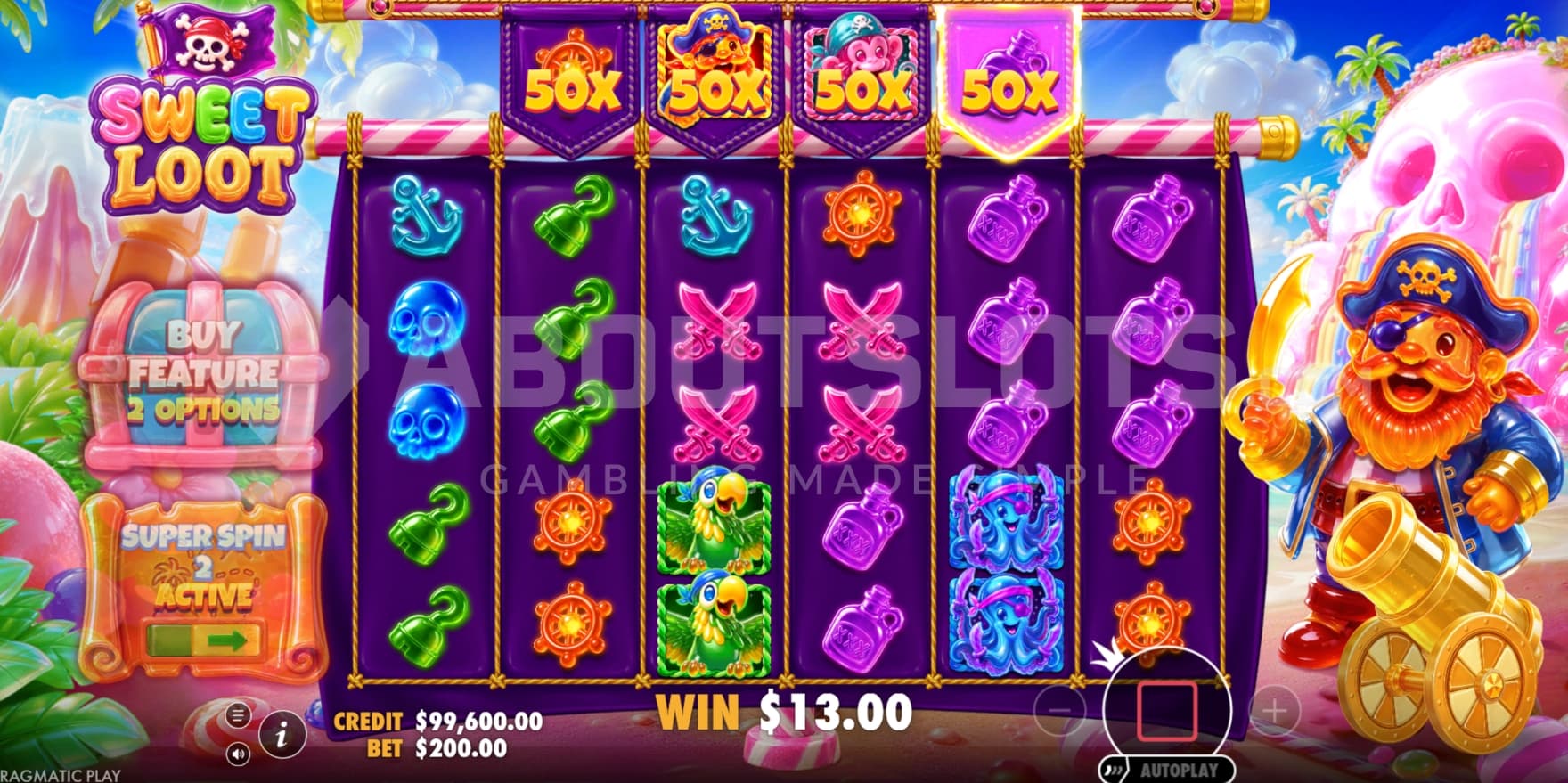 50X Multiplier applied