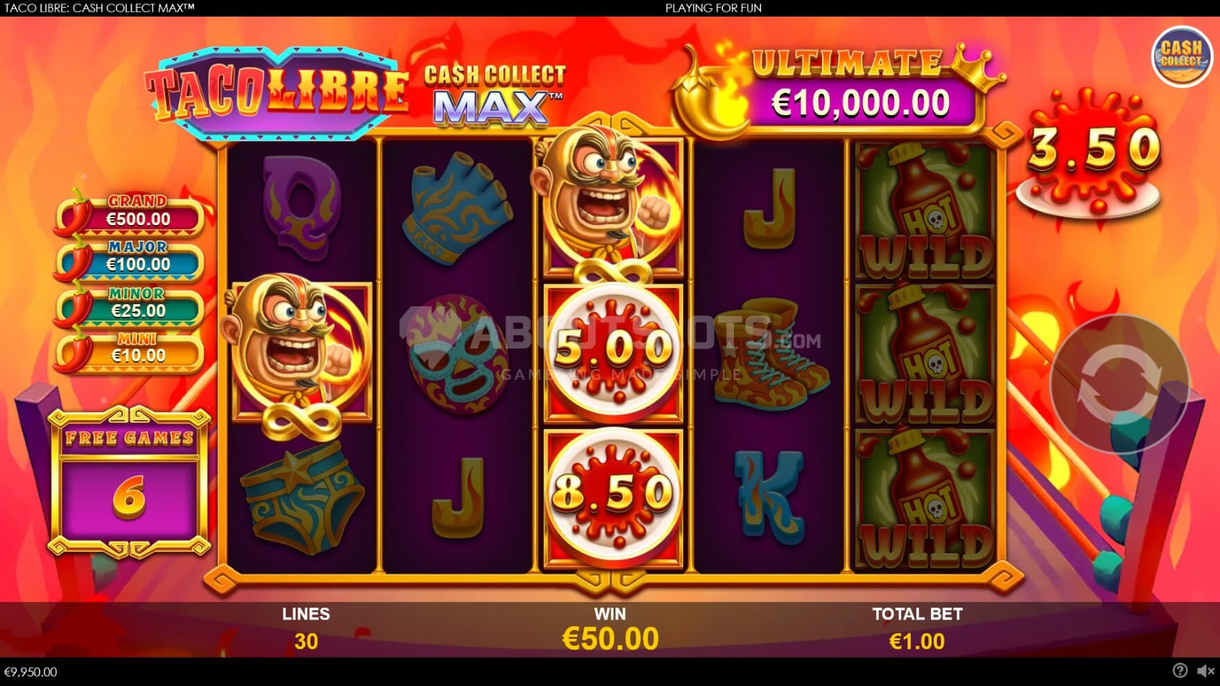 During the Free Spins you get persistent Collectors and Upgrades to help set up bigger wins