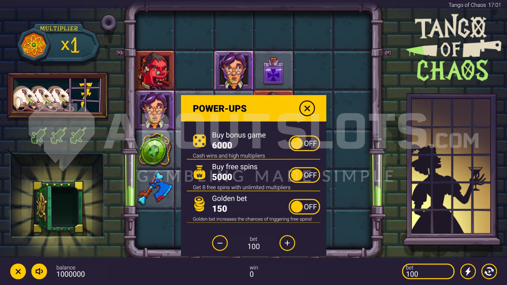 There are 2 Feautre Buys and 1 Ante Bet options to choose between