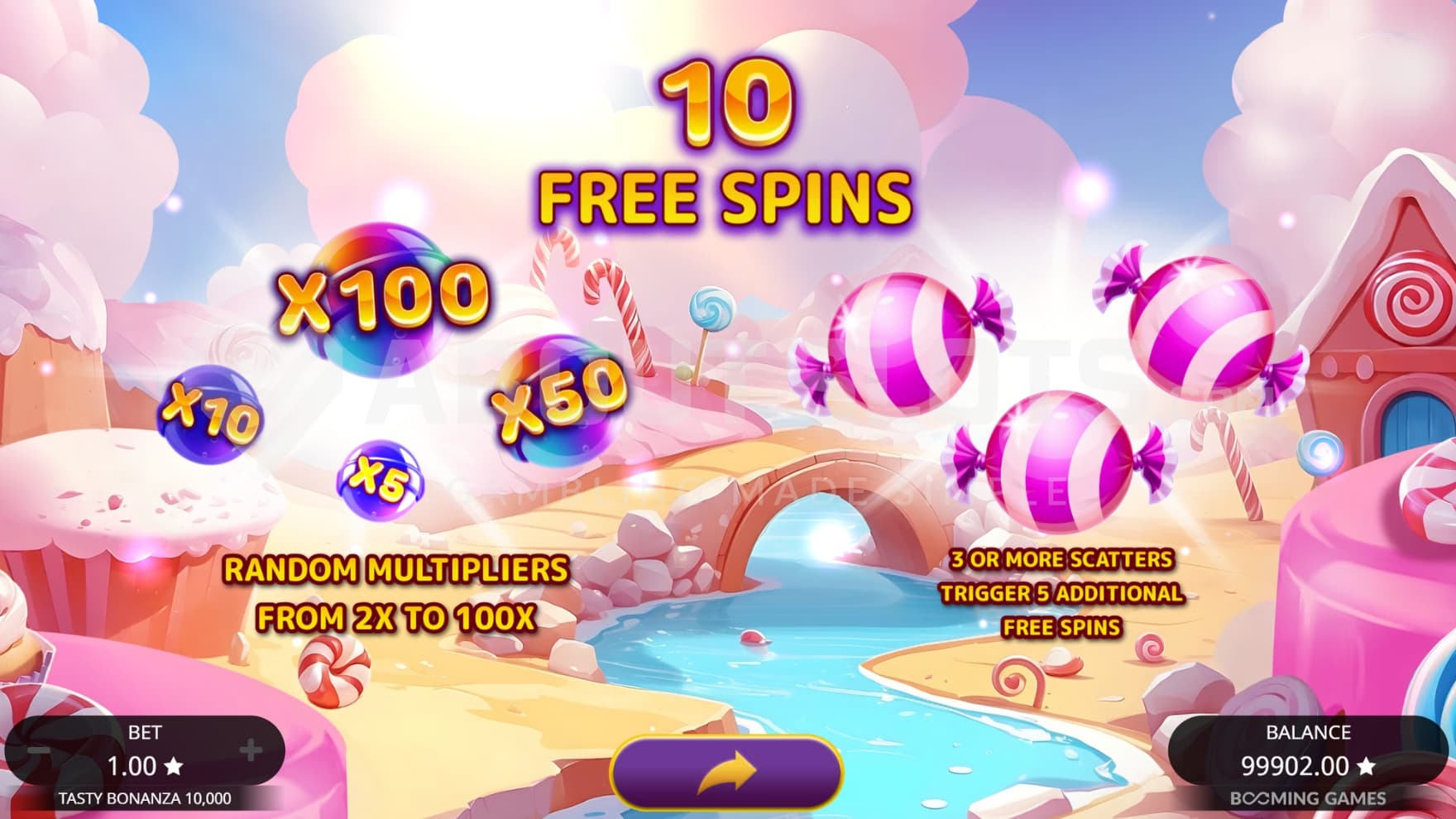 10 Free Spins awarded