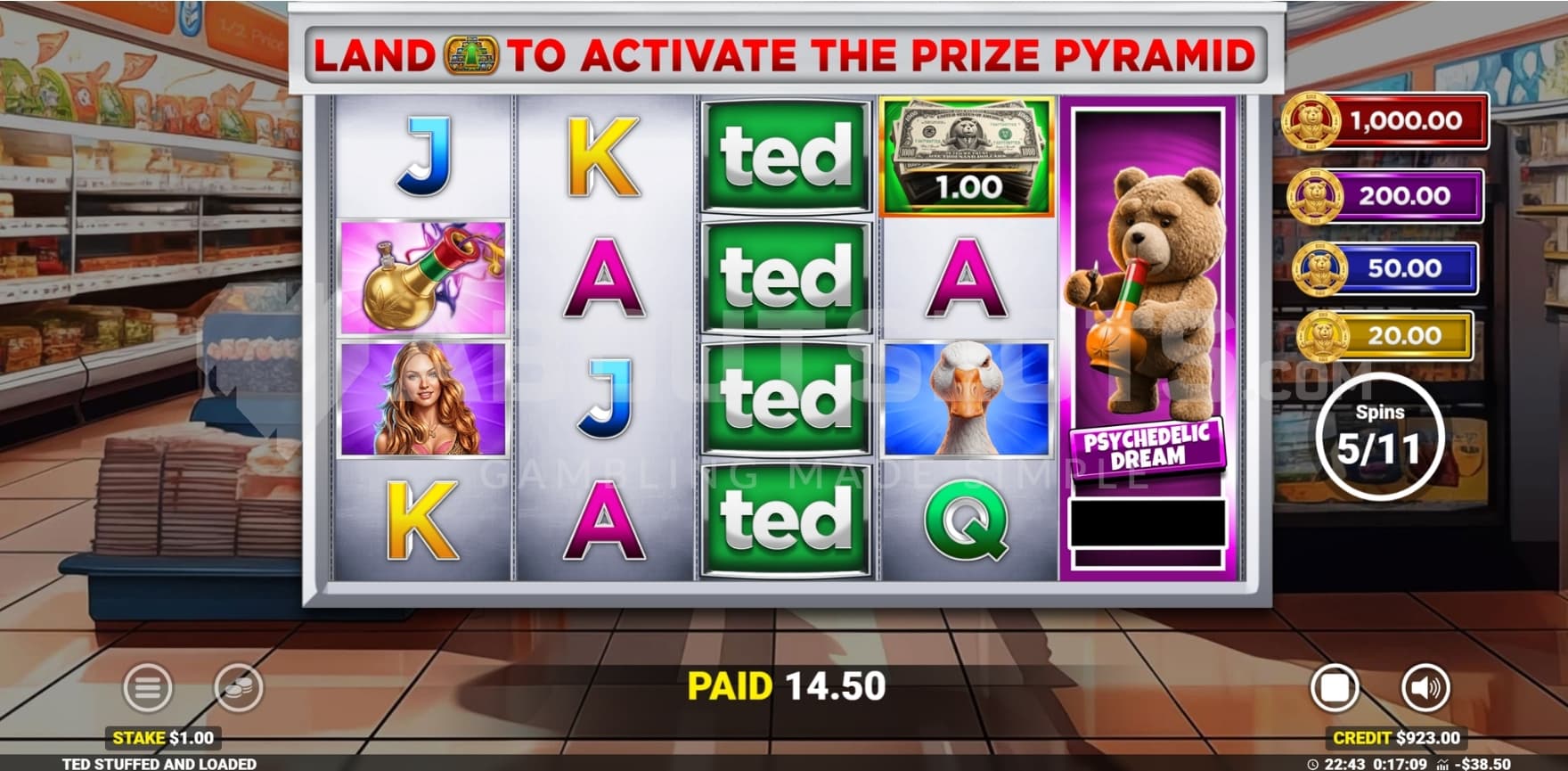 Jackpot on right side of reels