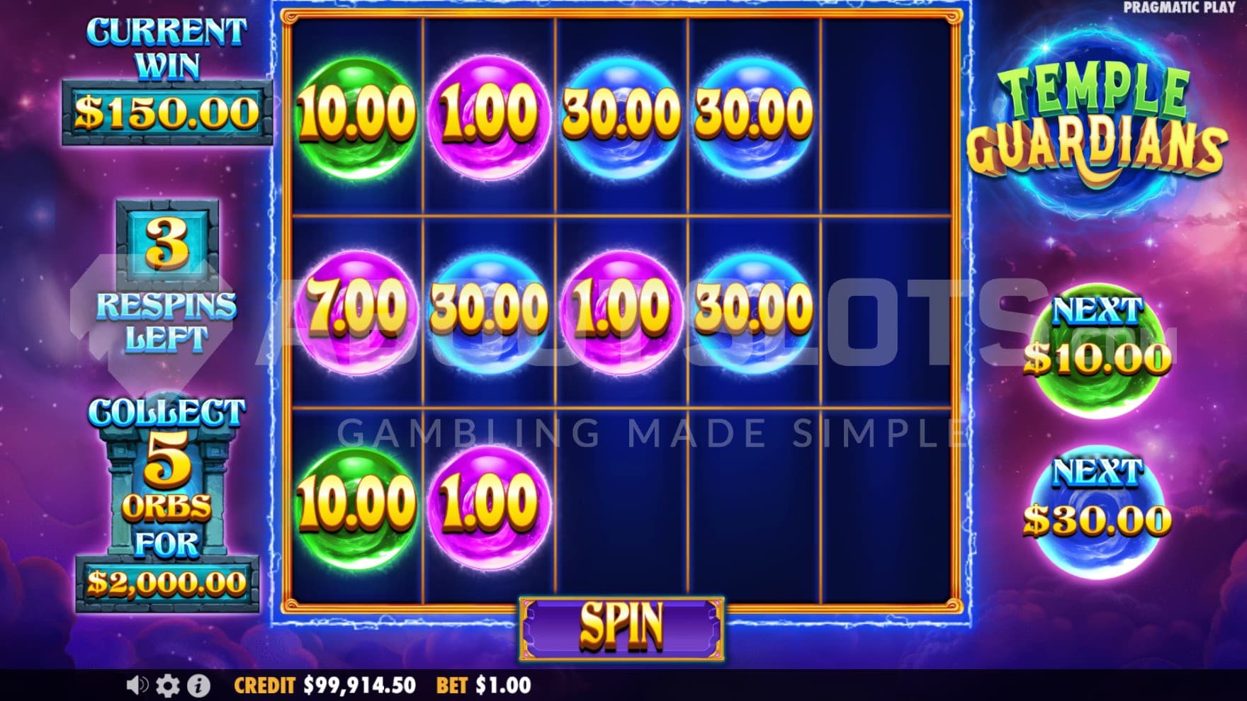 The Money Respins take you to space and the reels are filled with money symbols only