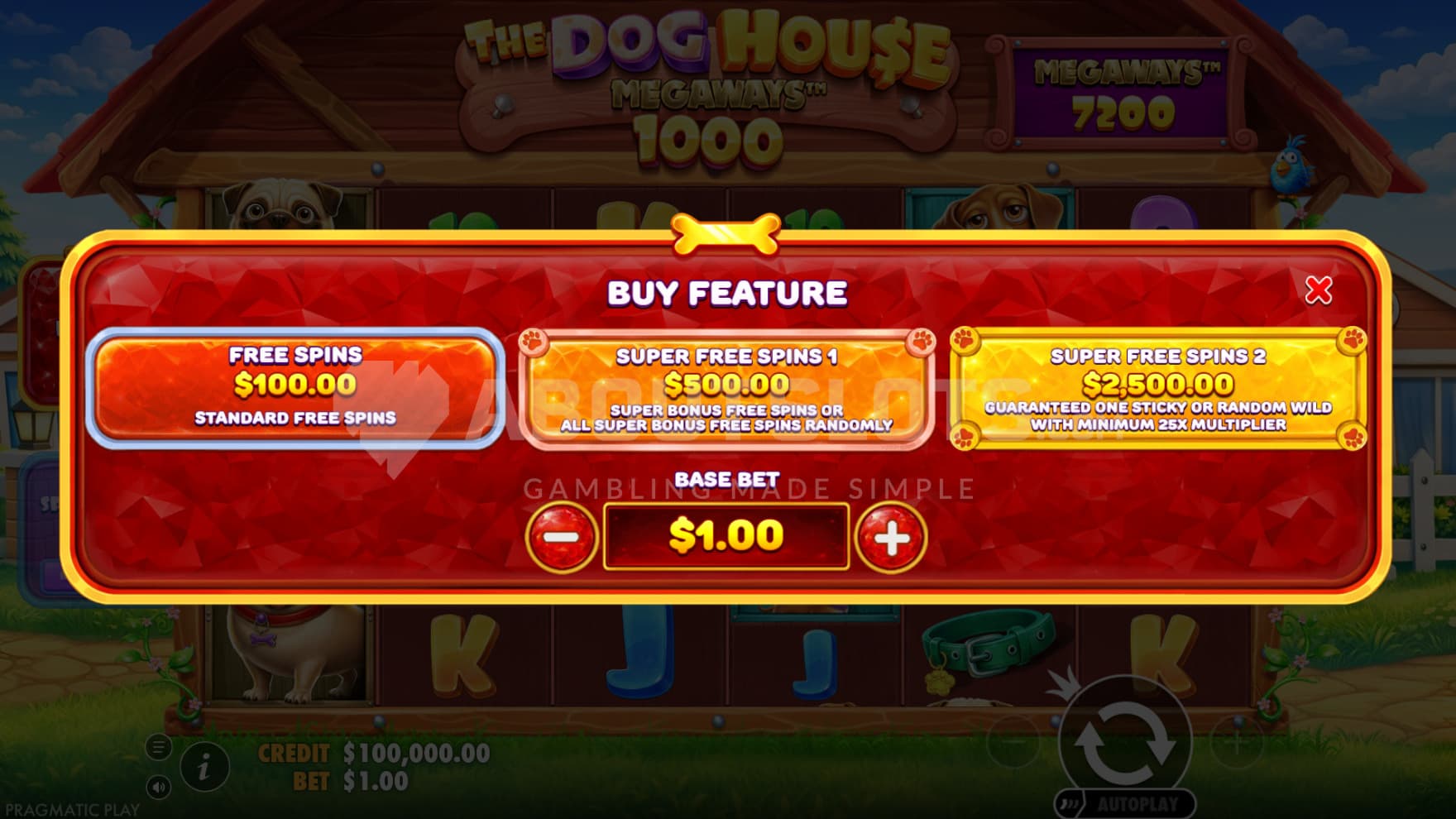 There are 3 types of Feature Buy options that you can choose from