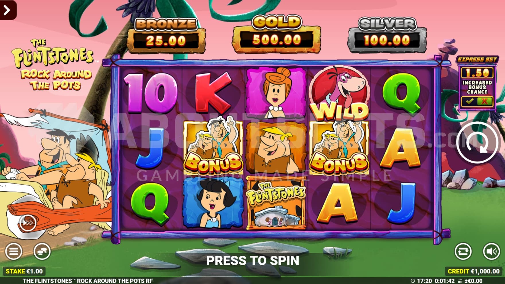 Fred and Barney are out for a drive, and the Car Collector sits next to the playing grid