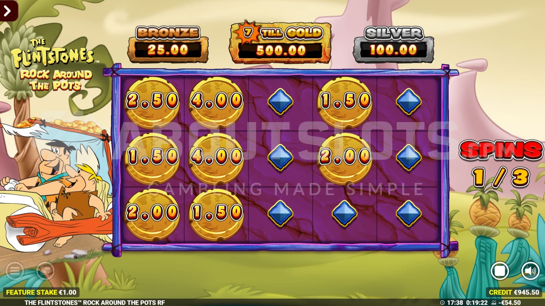 The Cash Respins are played on a special playing grid with Coin Symbols