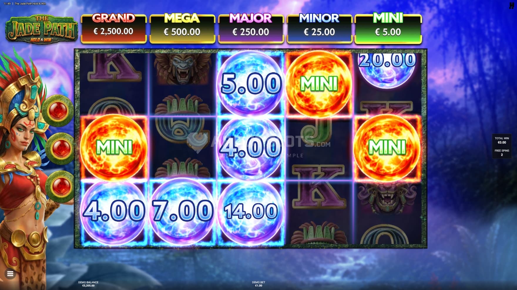 The Hold & Win feature focuses only on Orbs and Jaguar Multipliers, with plenty of Cash Prizes and Jackpots to go around with