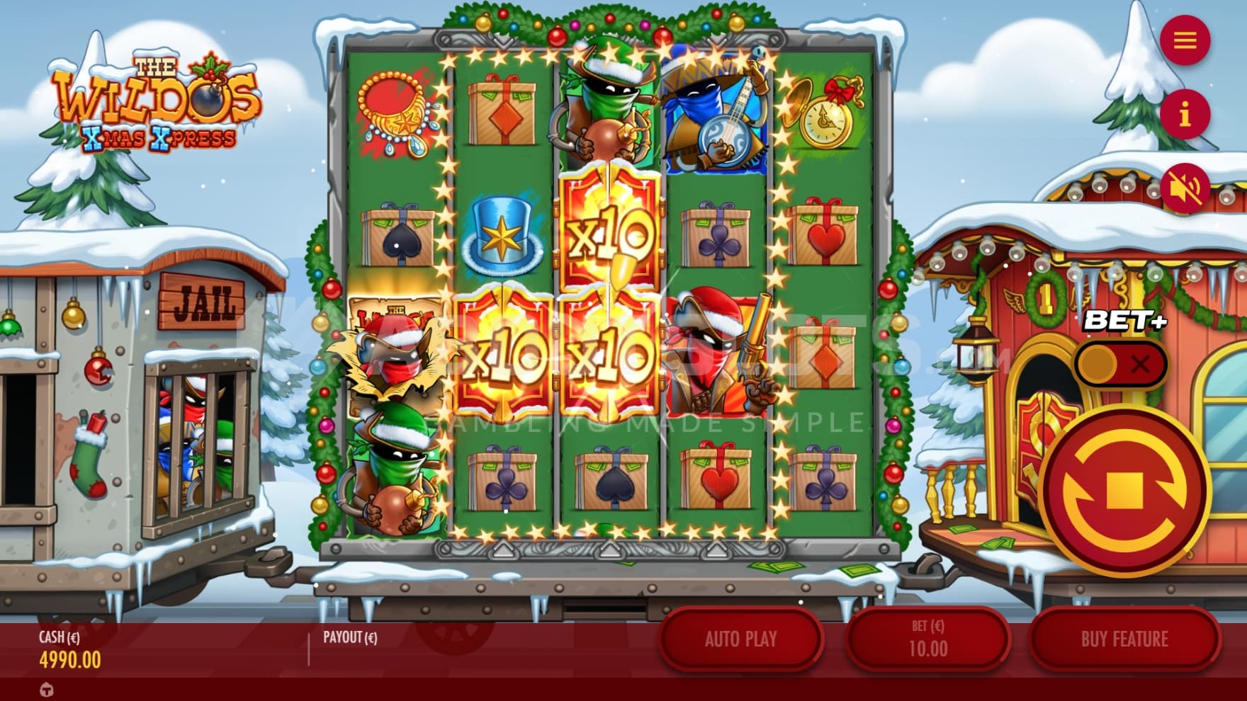three 10X Multipliers in view