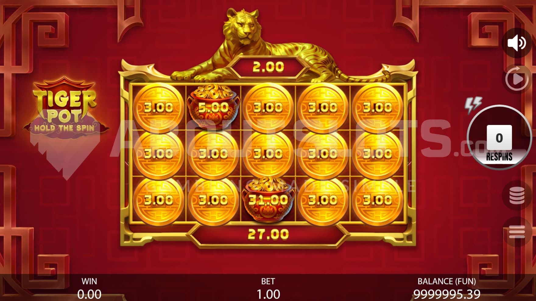 The reels are filled with Coins and Collect symbols during the respins