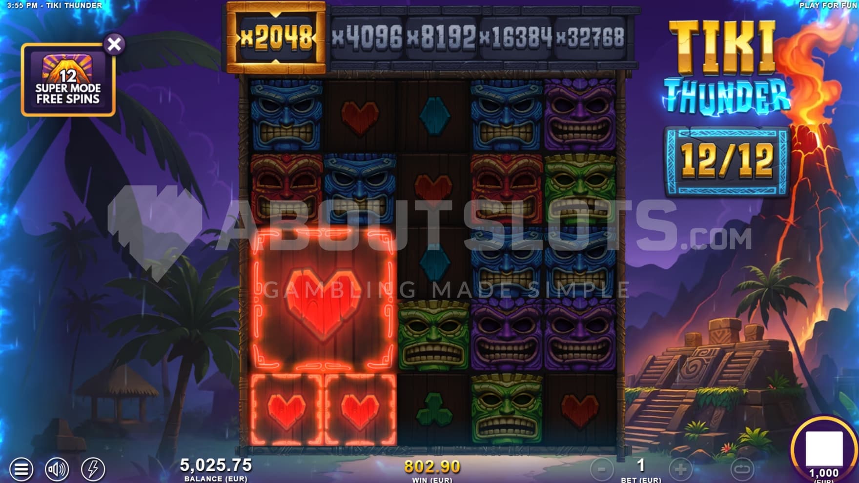 Progressive Win Multiplier is 2048X